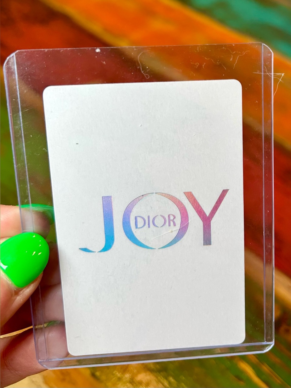 Dior Joy Jack of Clubs Collectible Playing Card Holographic Limited Edition